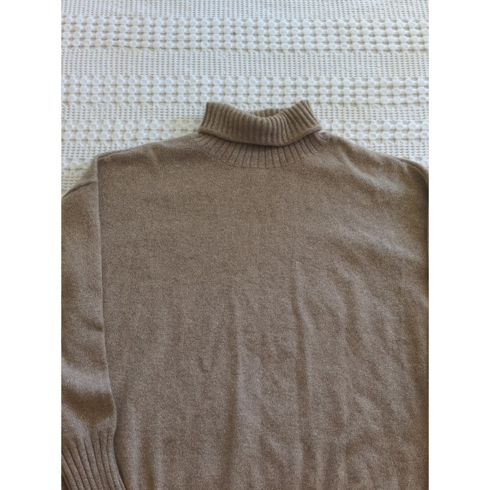 Charter Club Turtleneck Sweater Sparkle Metallic Long Sleeve Pullover Sz Medium
